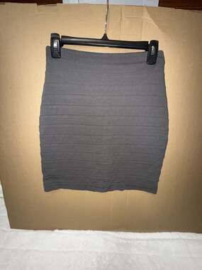 Express Size 0 Gray Bandage Mini Skirt